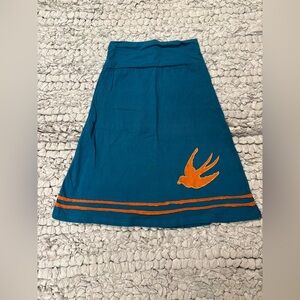 Elevation Trade boutique bird 100% cotton a-line skirt